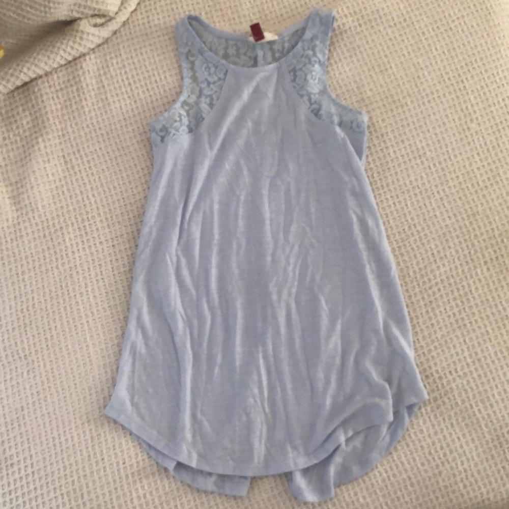 XS Light Blue Lace Tank Top